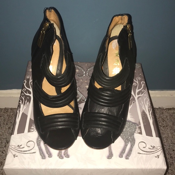 Lamb Peep Toe Booties - Picture 2 of 7